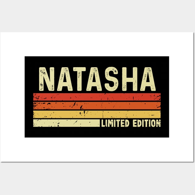 Natasha First Name Vintage Retro Gift For Natasha Wall Art by CoolDesignsDz